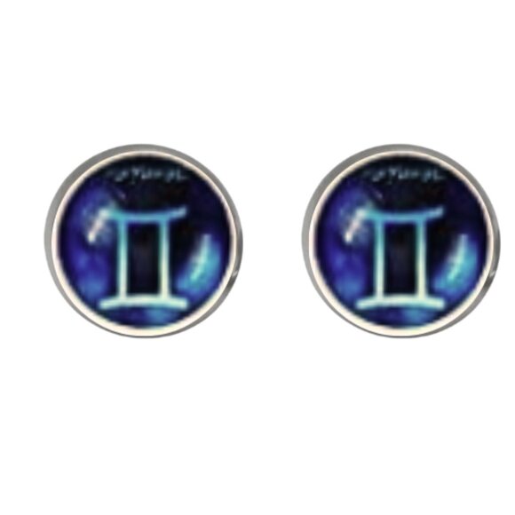 GEMINI CABOCHON EARRINGS - Picture 2 of 4